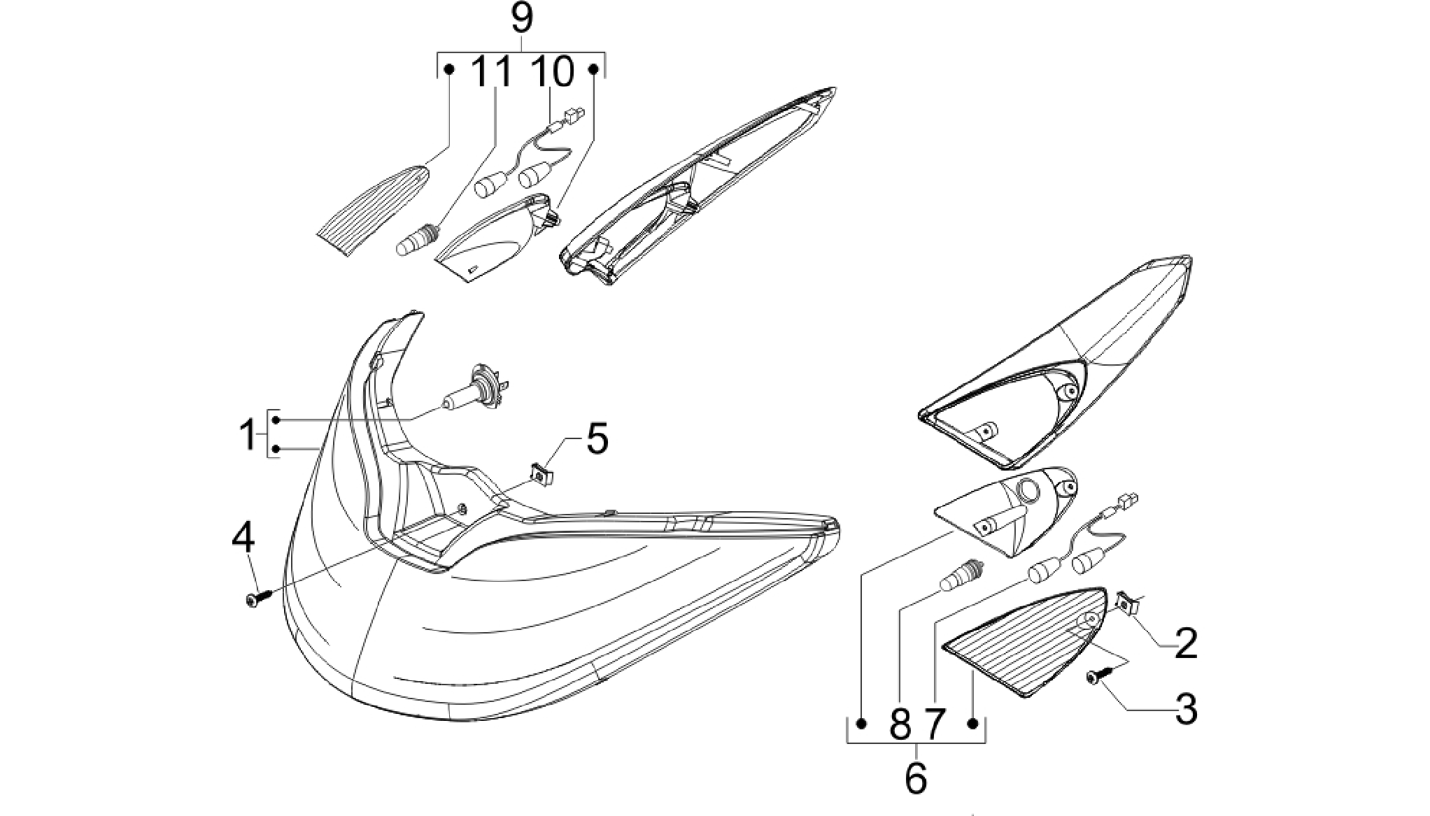 Front headlamps - Turn signal lamps