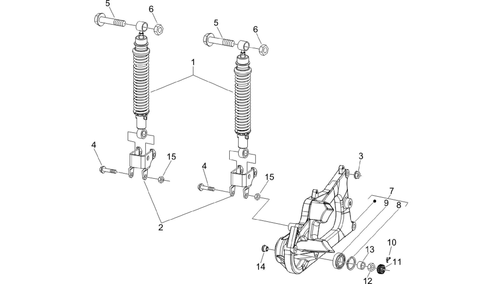 Rear suspension - Shock absorber/s