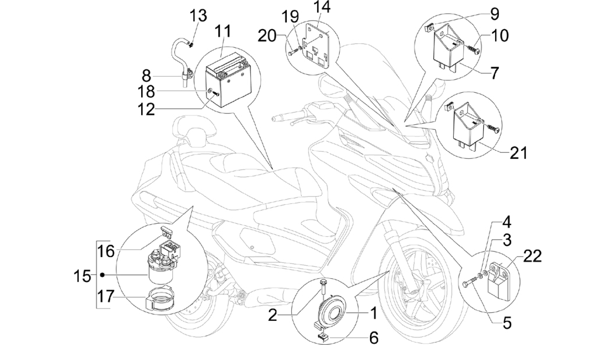 Remote control switches - Battery - Horn
