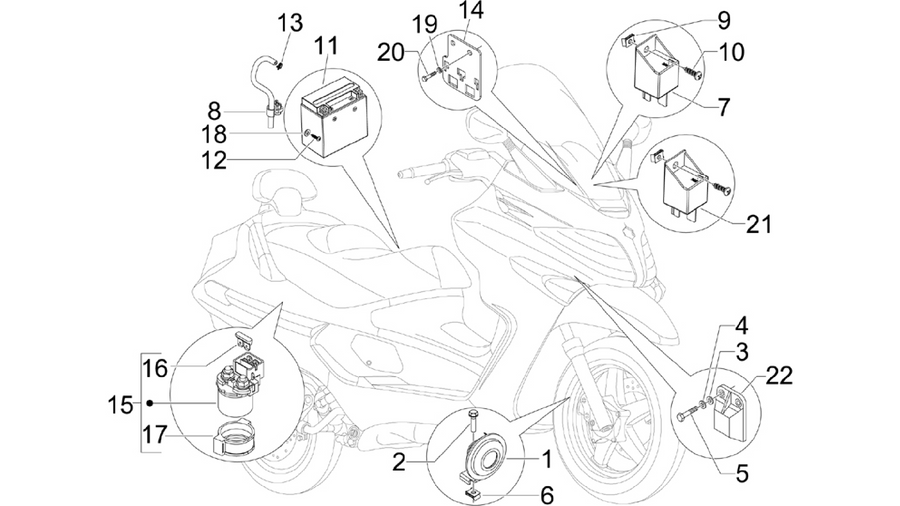 Remote control switches - Battery - Horn