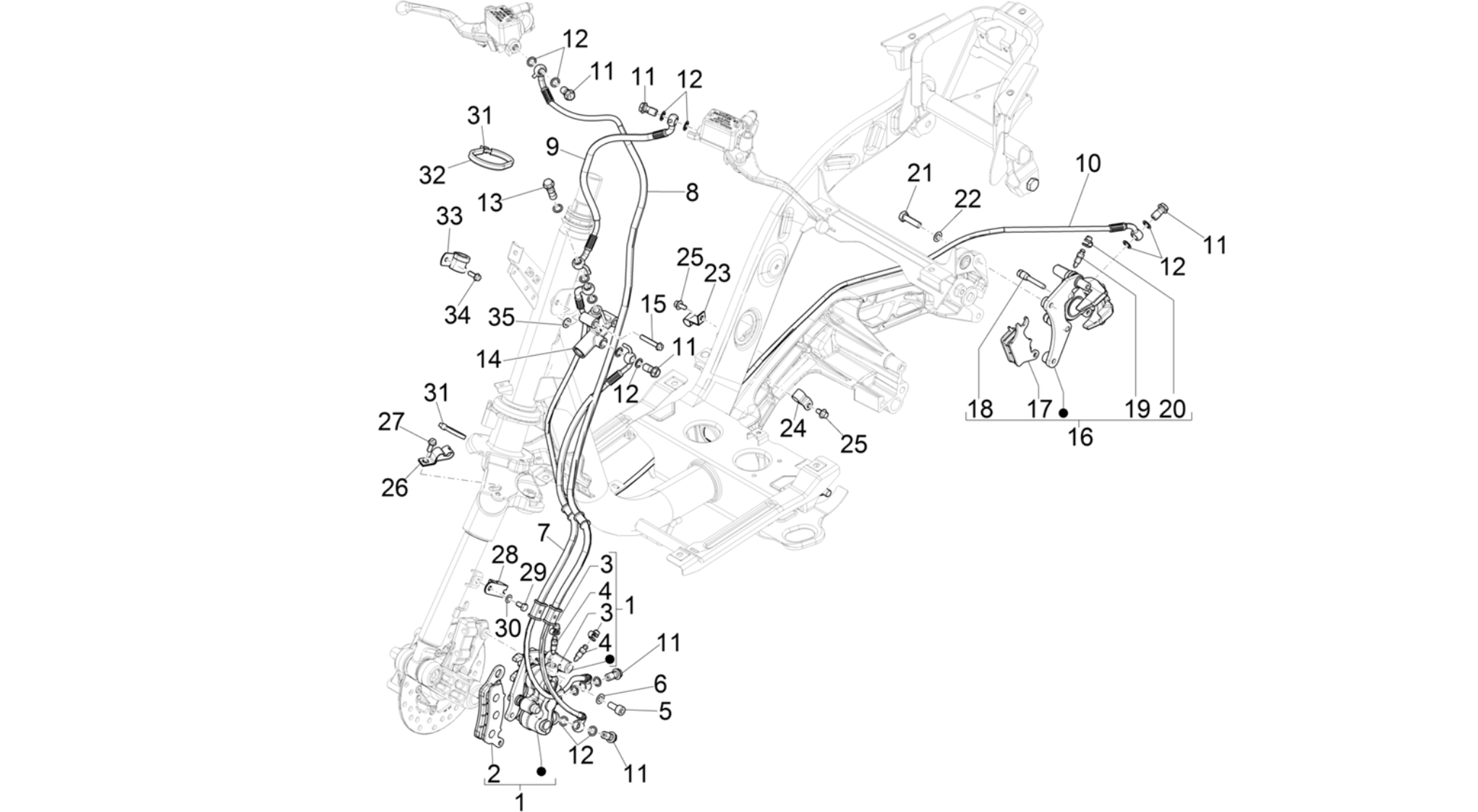 Brakes pipes - Calipers