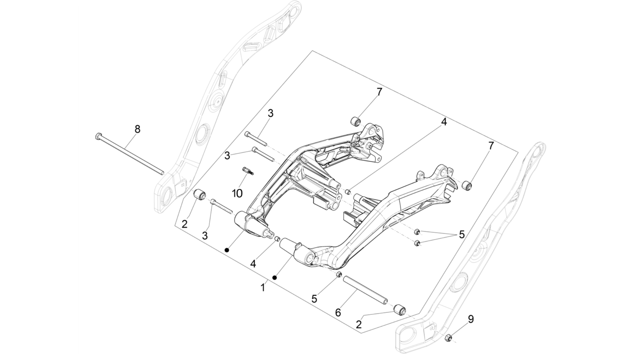 Swinging arm