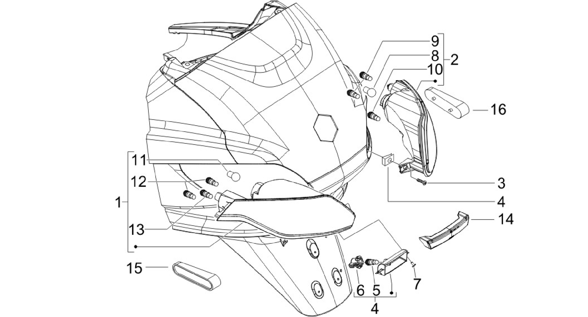 Rear headlamps - Turn signal lamps
