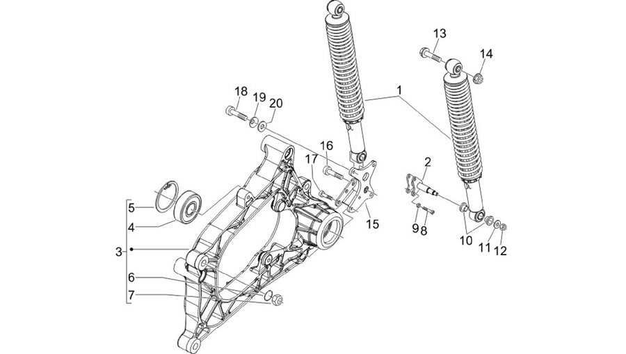 Rear suspension - Shock absorber/s