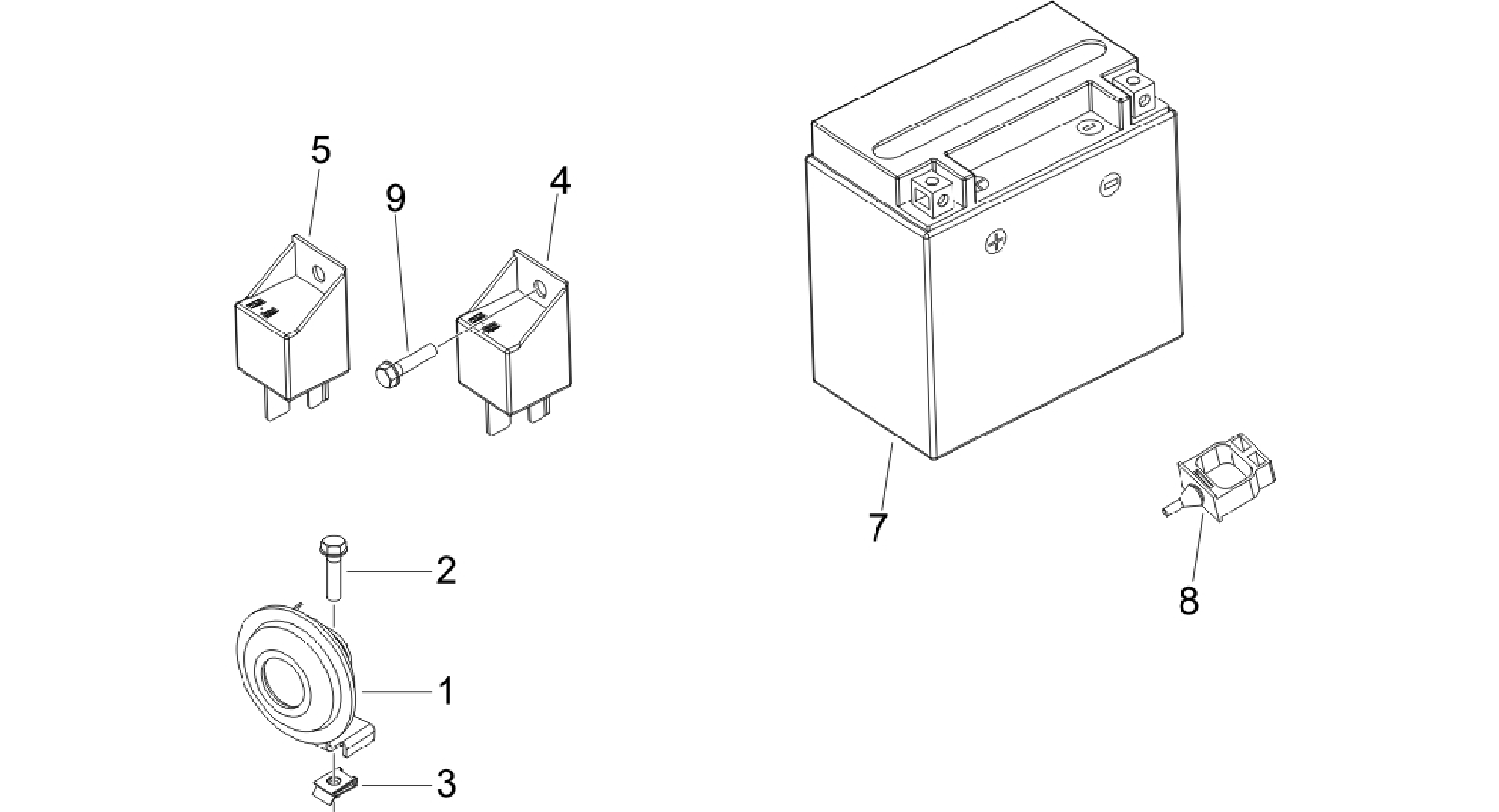 Remote control switches - Battery - Horn