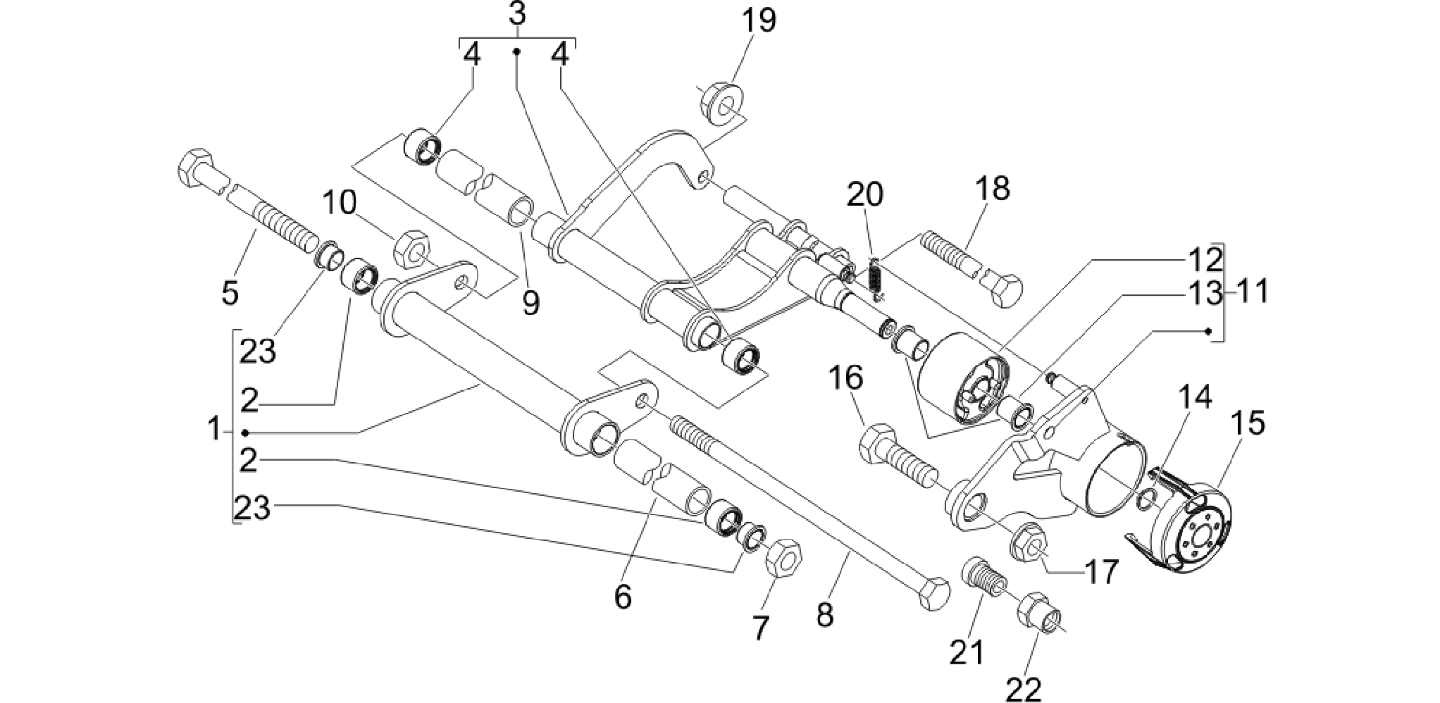 Swinging arm