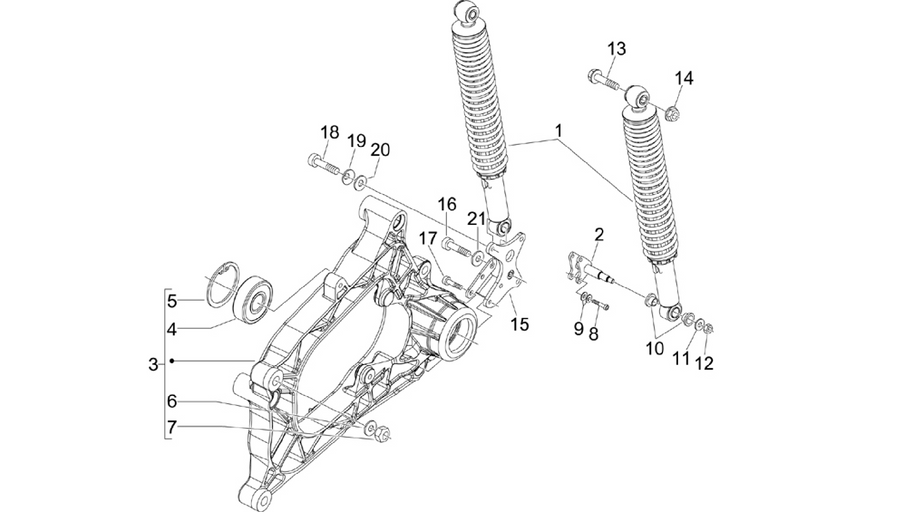 Rear suspension - Shock absorber/s