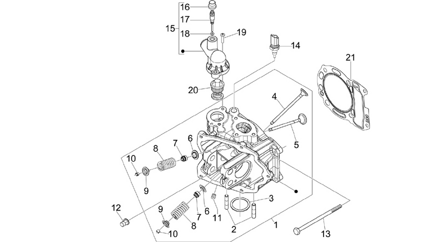 Cylinder head unit - Valve
