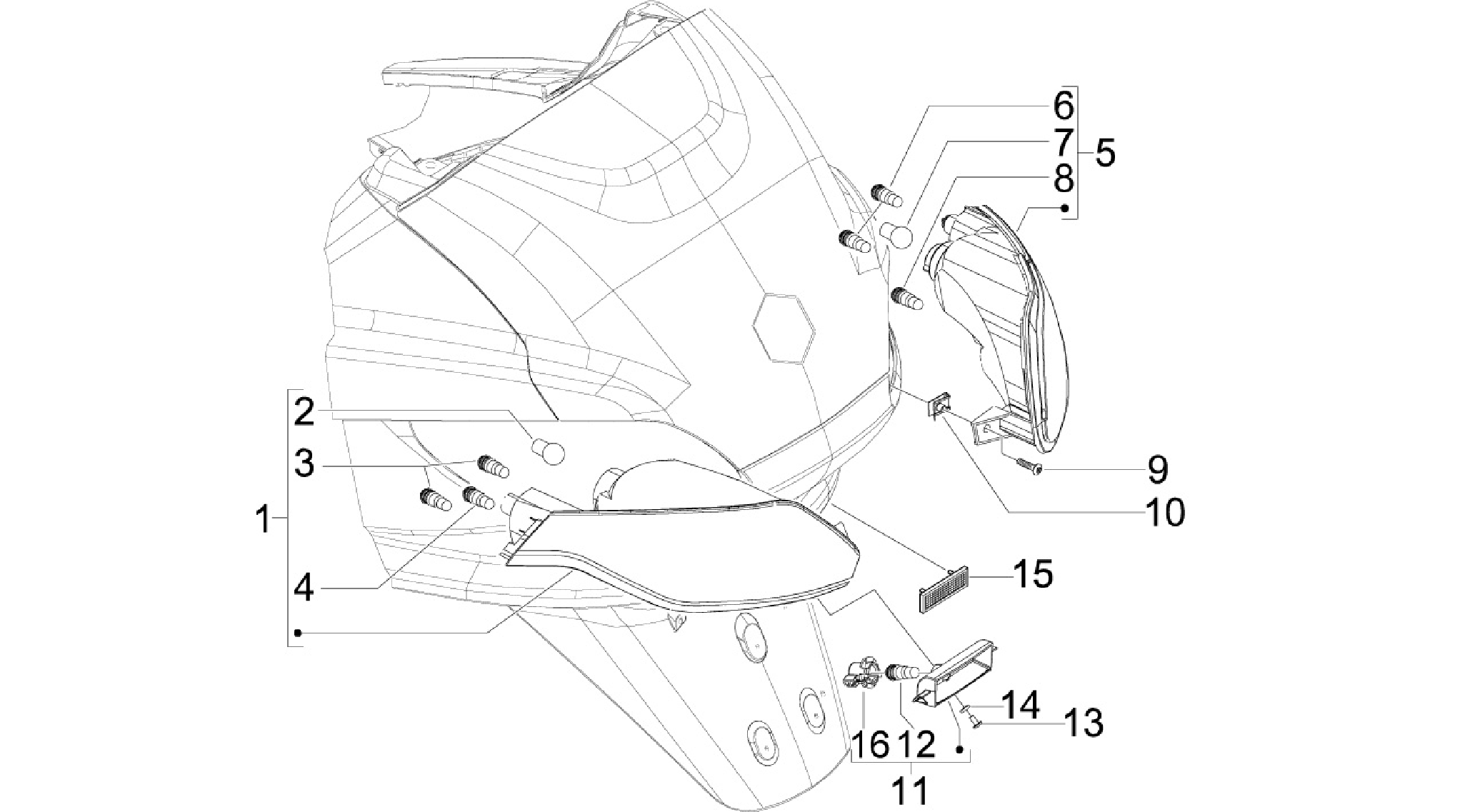 Rear headlamps - Turn signal lamps