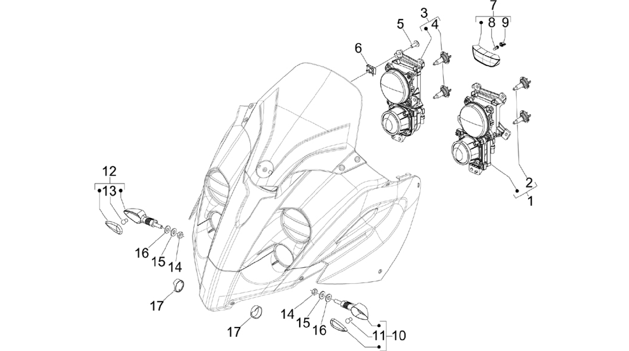 Front headlamps - Turn signal lamps