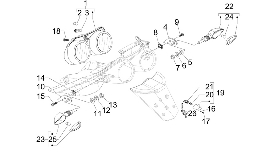 Rear headlamps - Turn signal lamps