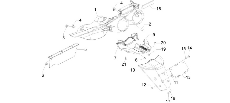 Rear cover - Splash guard