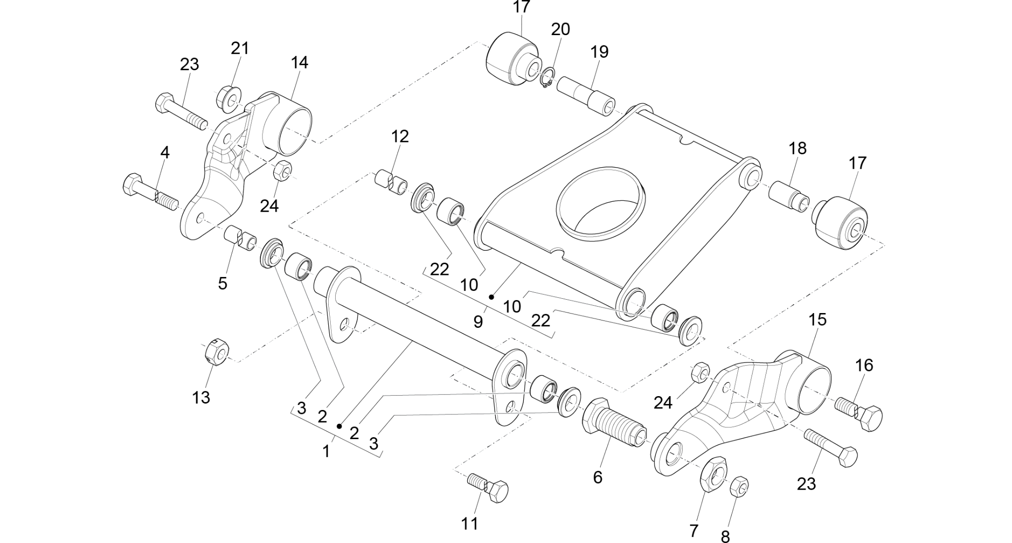 Swinging arm