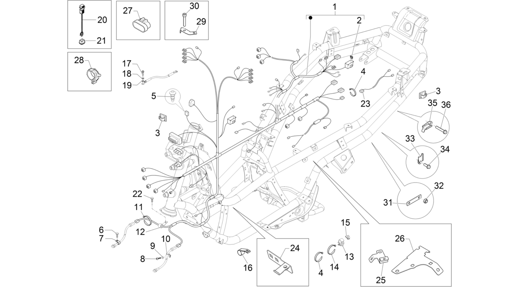 Main cable harness