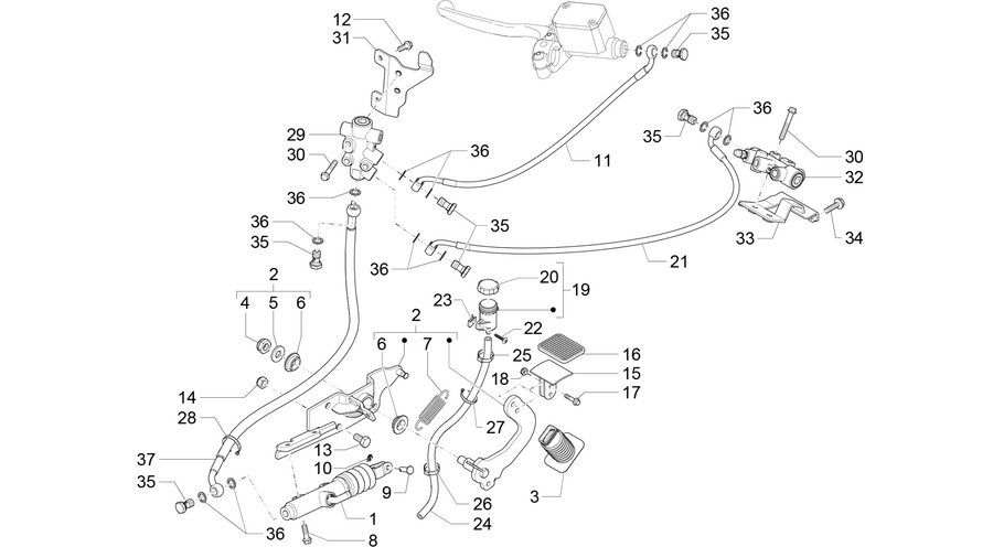 Control pedals - Levers