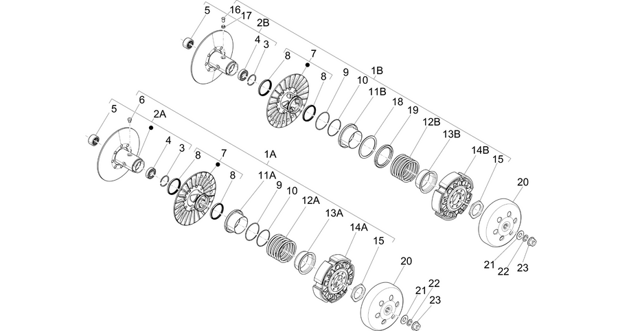Driven pulley