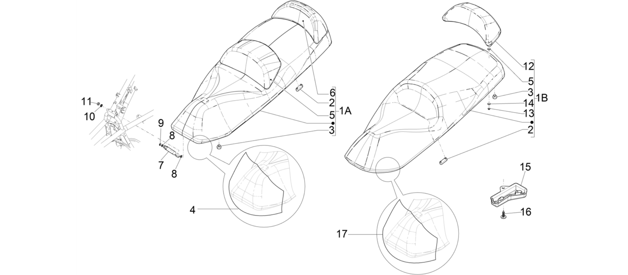 Saddle/seats