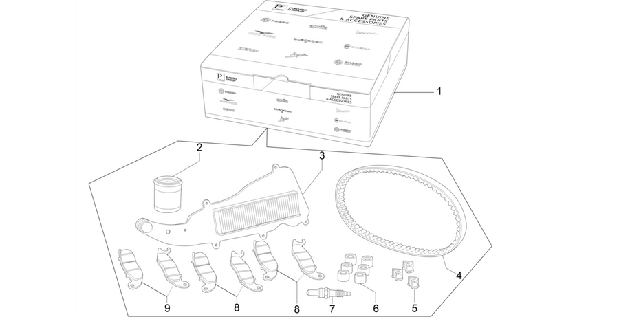Complete wear and maintenance kit