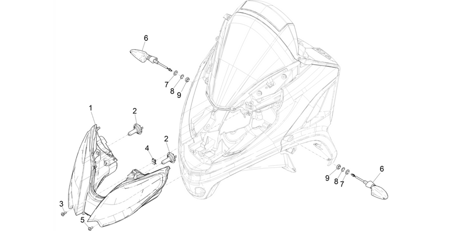Front headlamps - Turn signal lamps