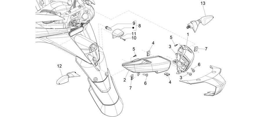 Rear headlamps - Turn signal lamps