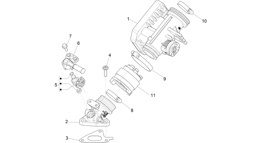 Throttle body - Injector - Induction joint