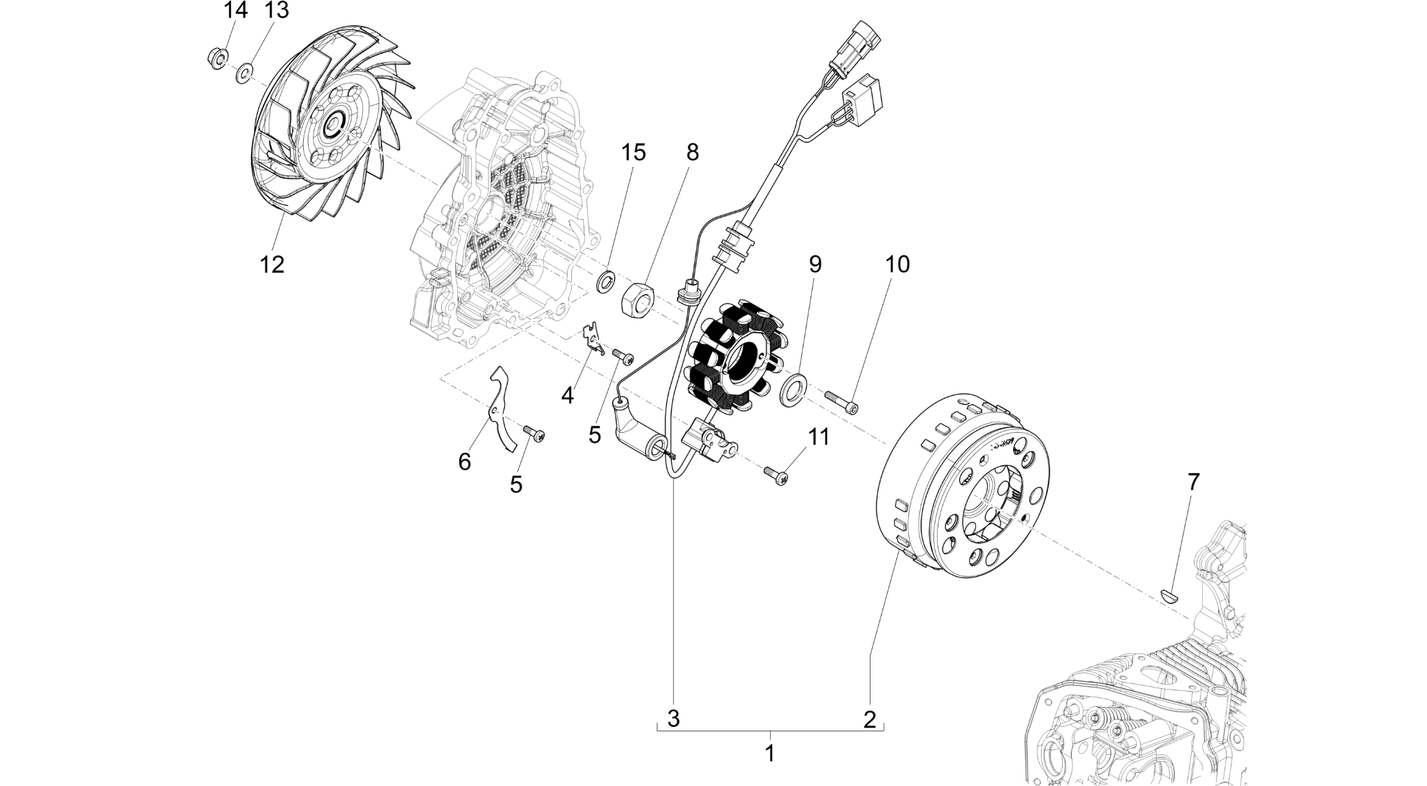 Flywheel magneto