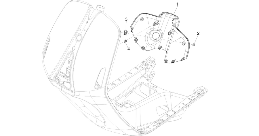 Front glove-box - Knee-guard panel