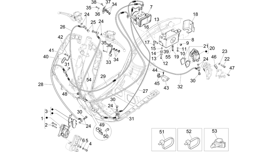 Brakes pipes - Calipers (ABS)