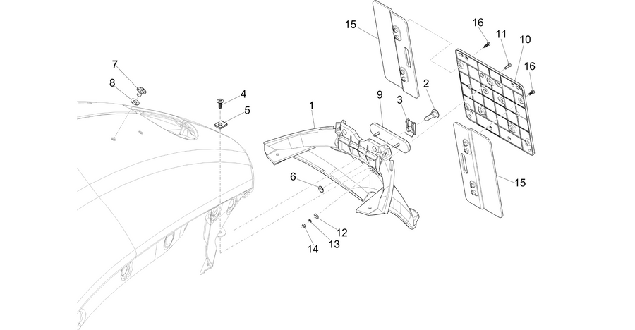 Rear cover - Splash guard