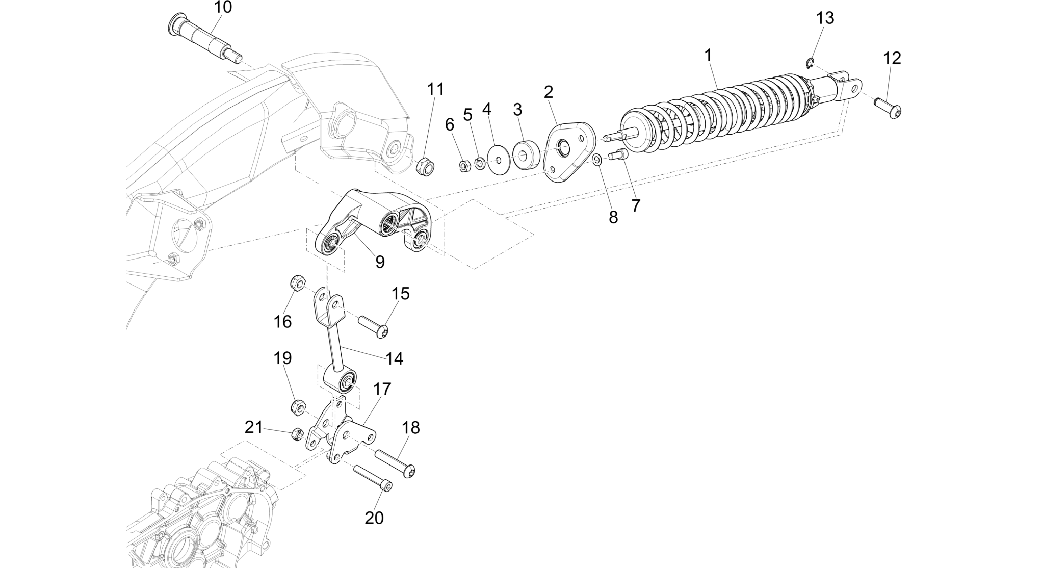 Rear suspension - Shock absorber/s