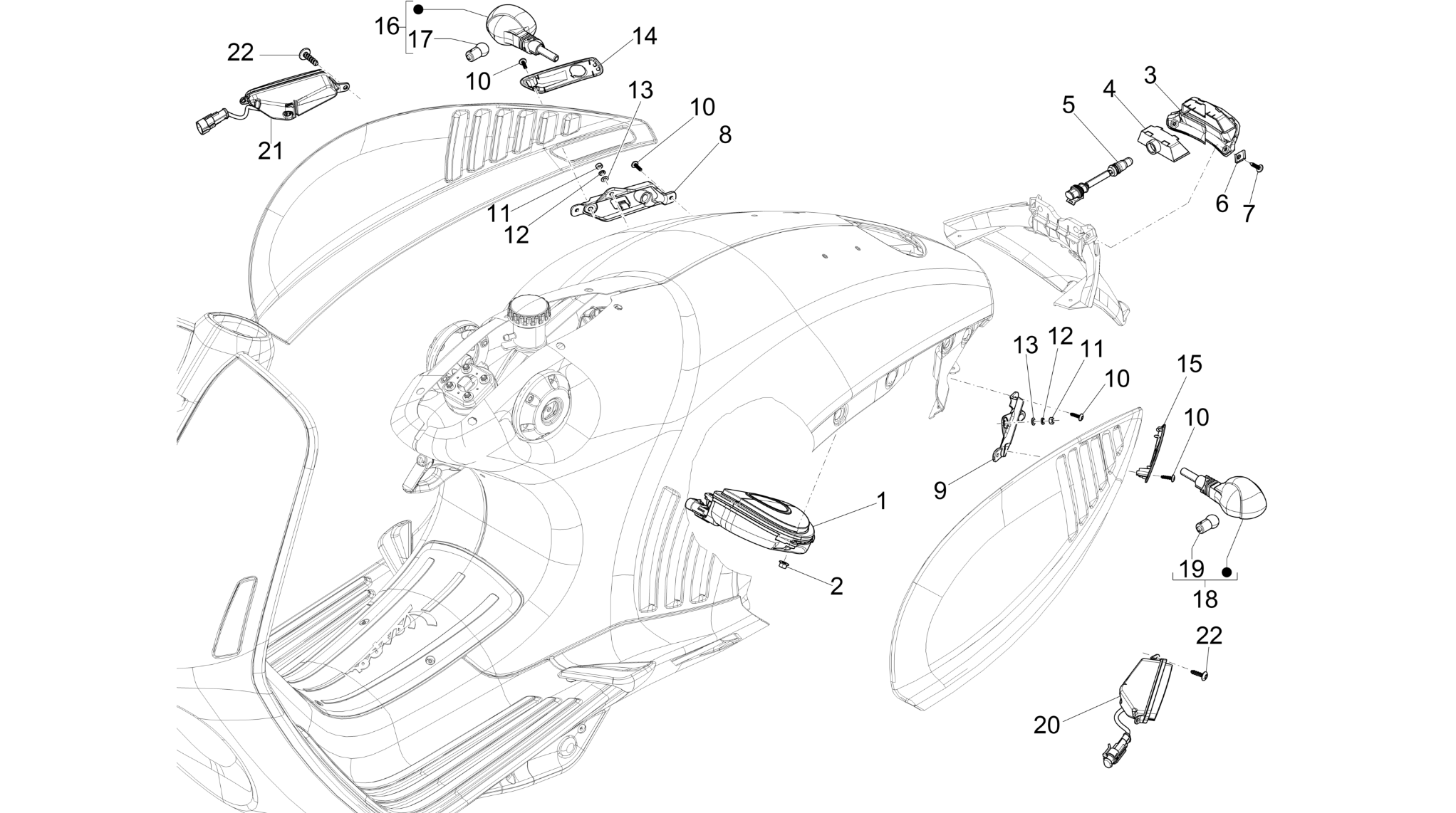 Rear headlamps - Turn signal lamps