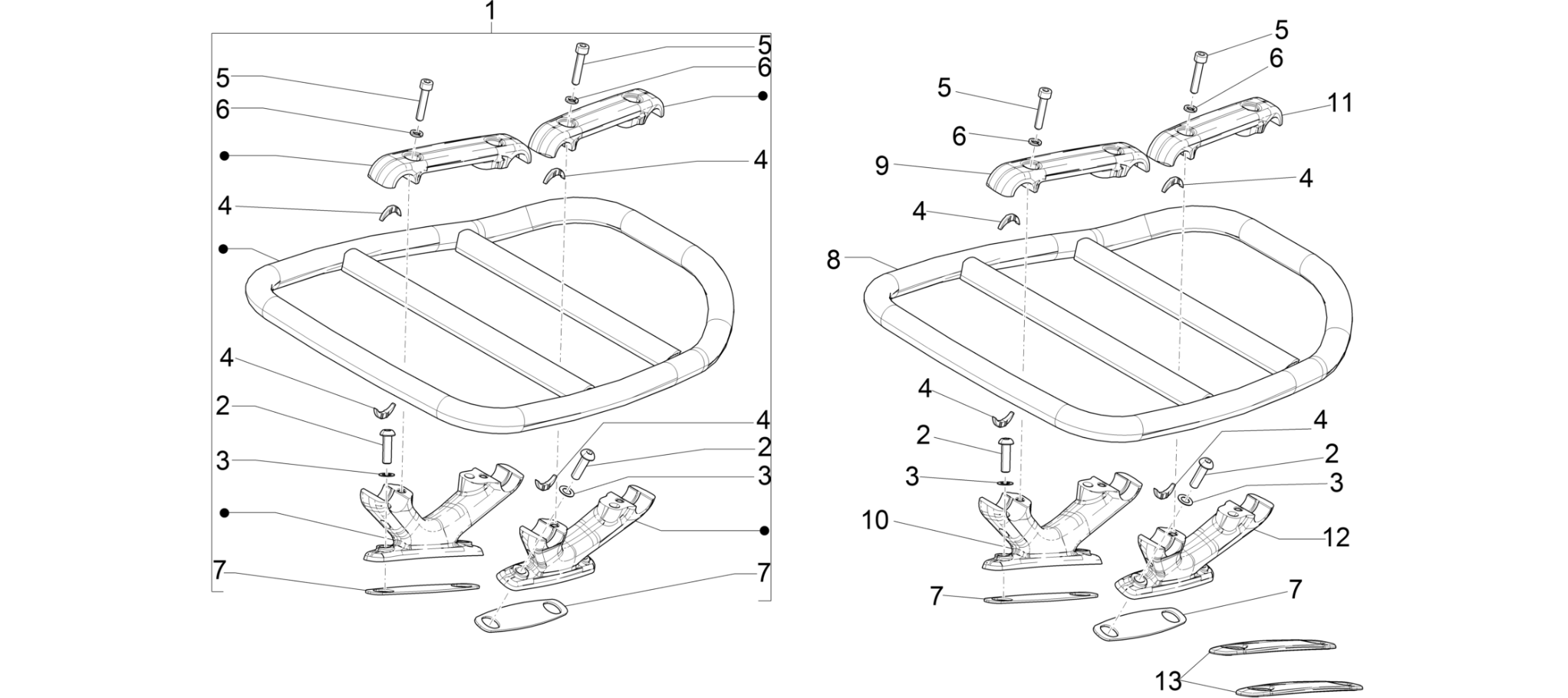 Rear luggage rack