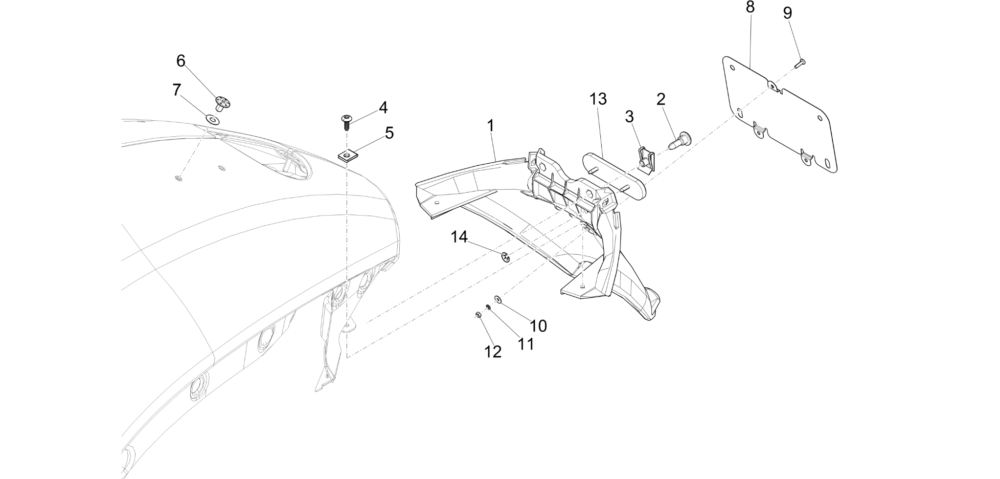 Rear cover - Splash guard