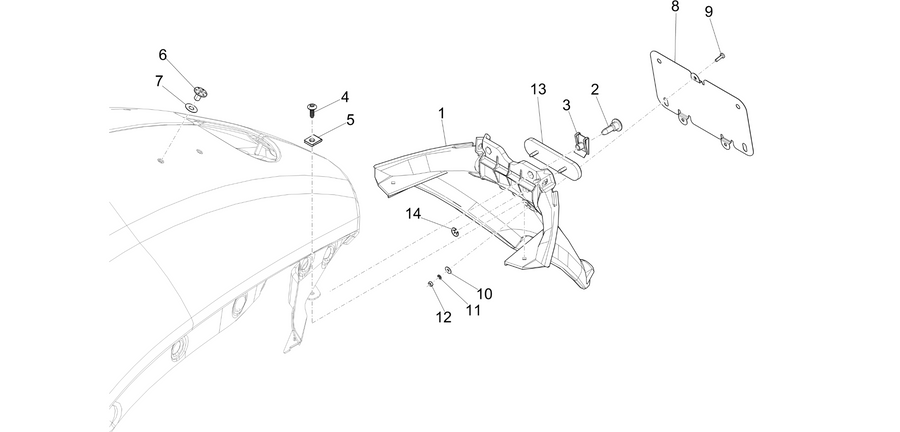 Rear cover - Splash guard