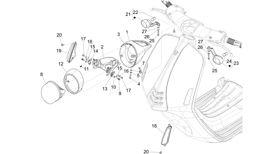 Front headlamps - Turn signal lamps