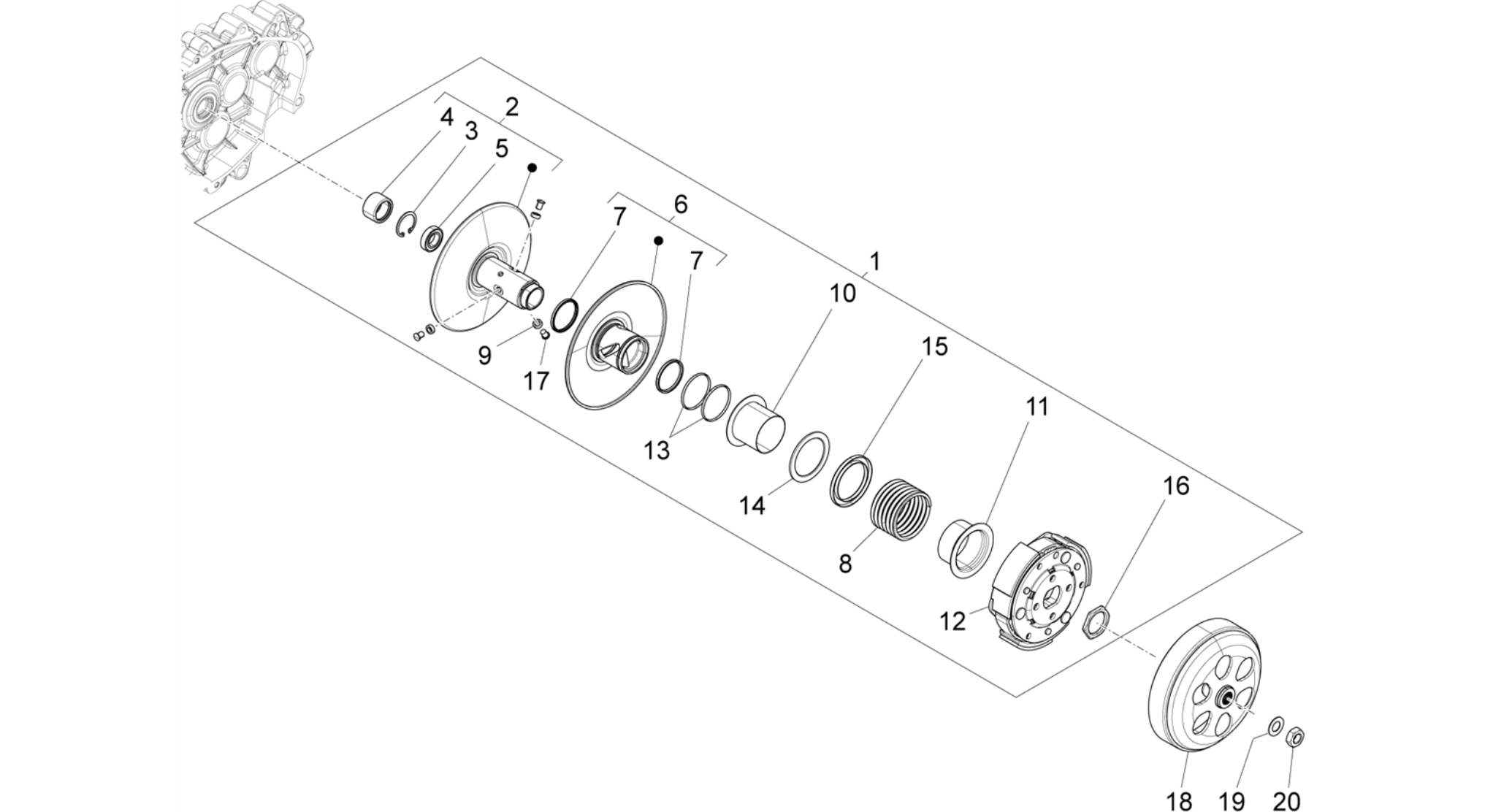 Driven pulley