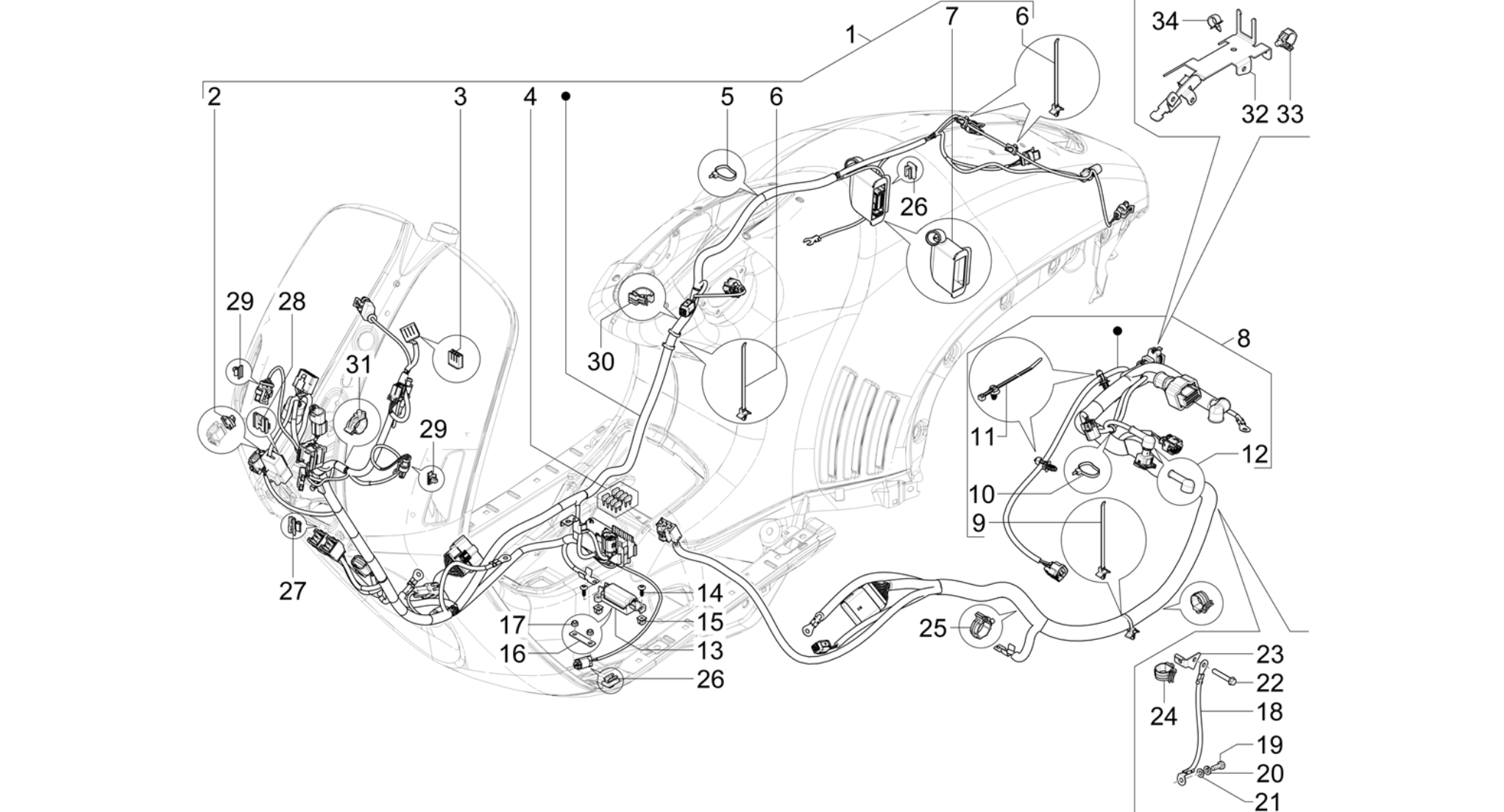 Main cable harness