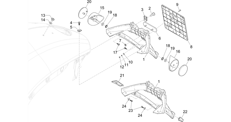 Rear cover - Splash guard