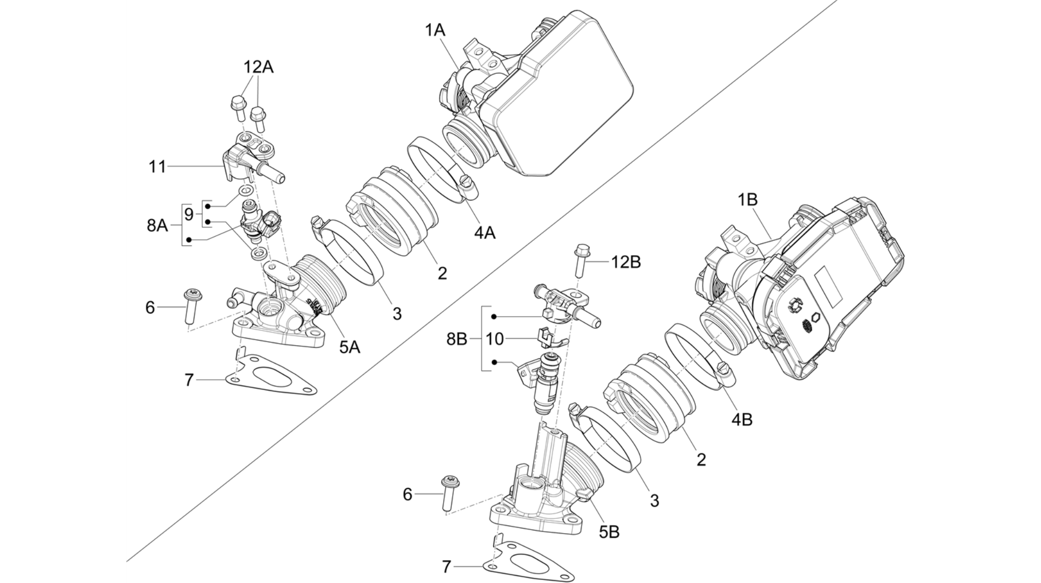 Throttle body - Injector - Induction joint