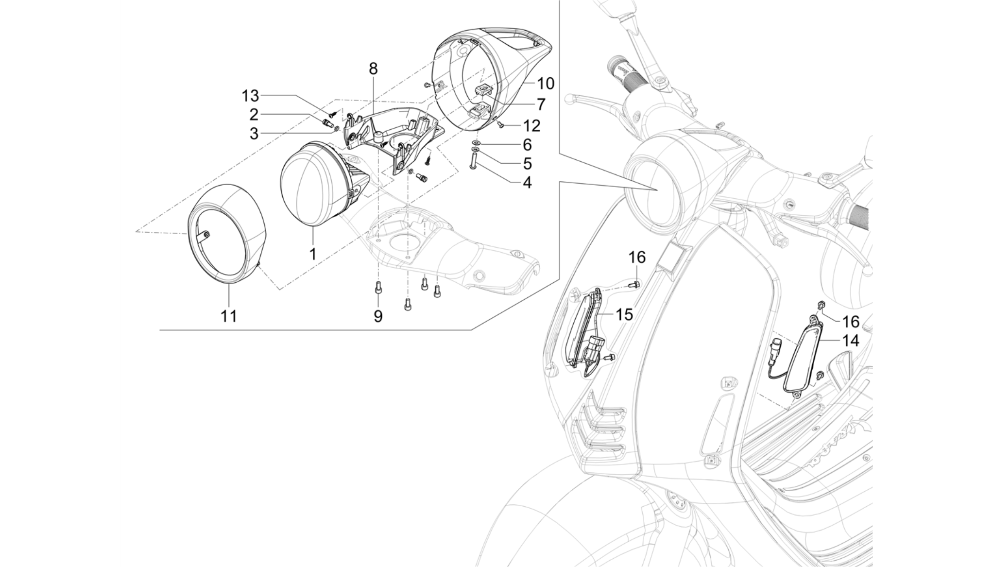 Front headlamps - Turn signal lamps