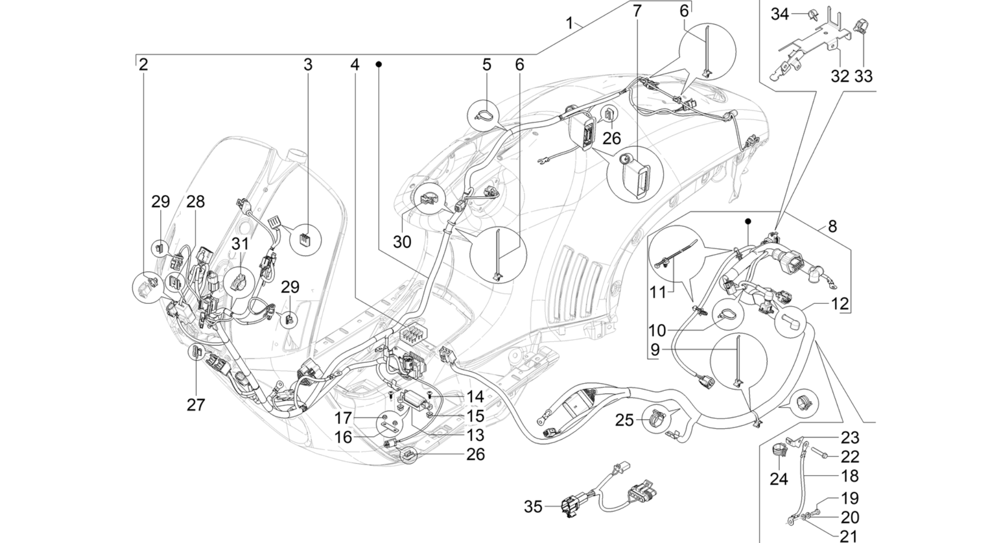Main cable harness