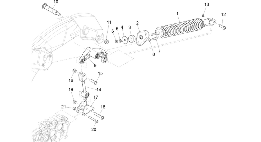 Rear suspension - Shock absorber/s