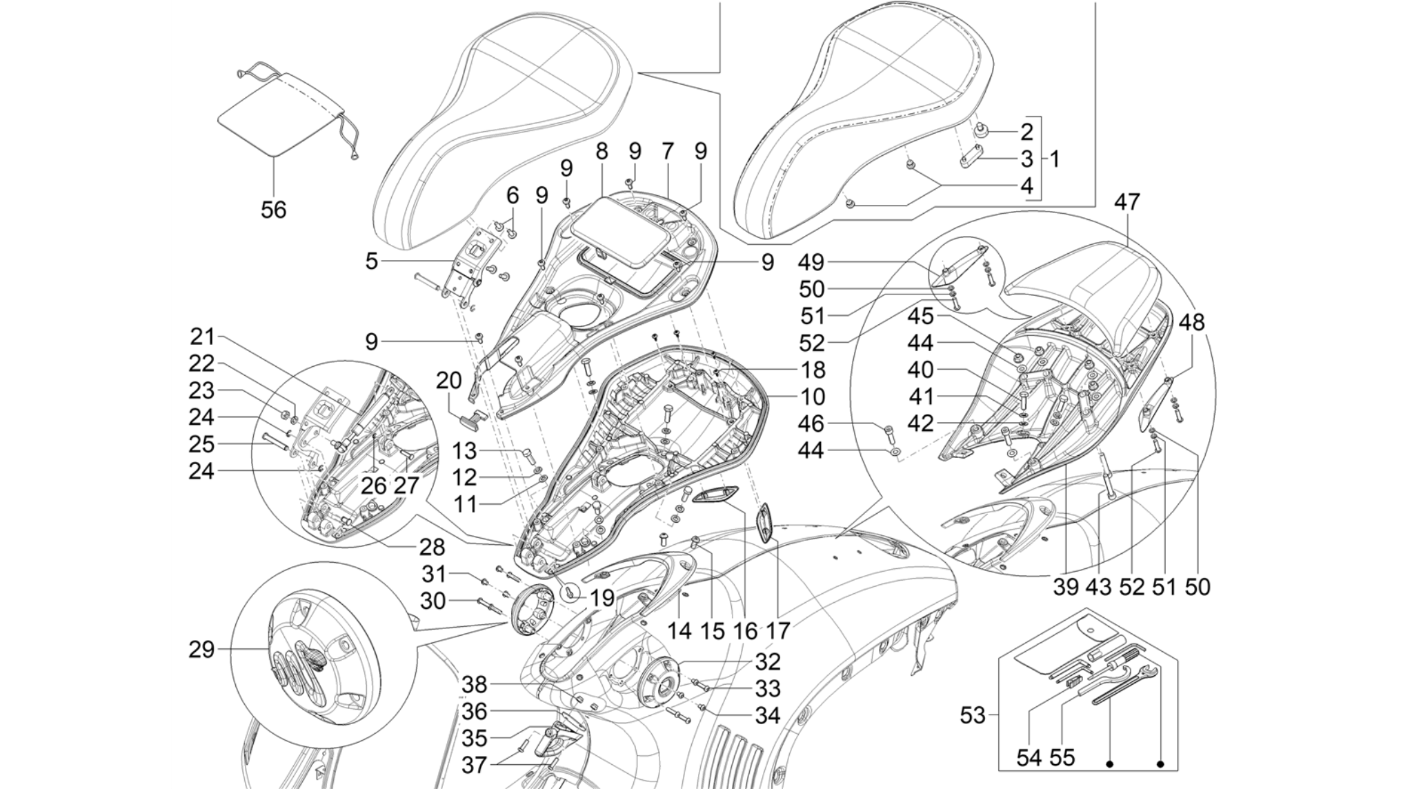 Saddle/seats