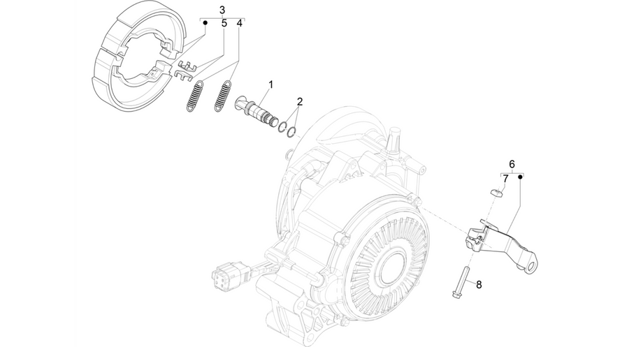 Rear brake - Brake jaw