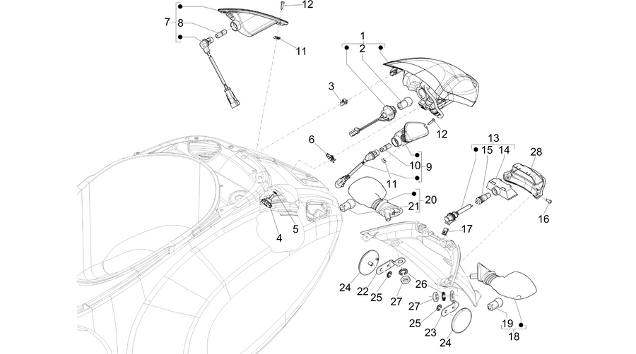 Rear headlamps - Turn signal lamps