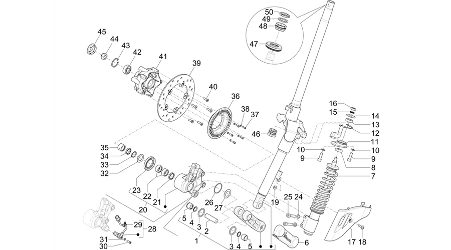 Front suspension - Shock absorbers
