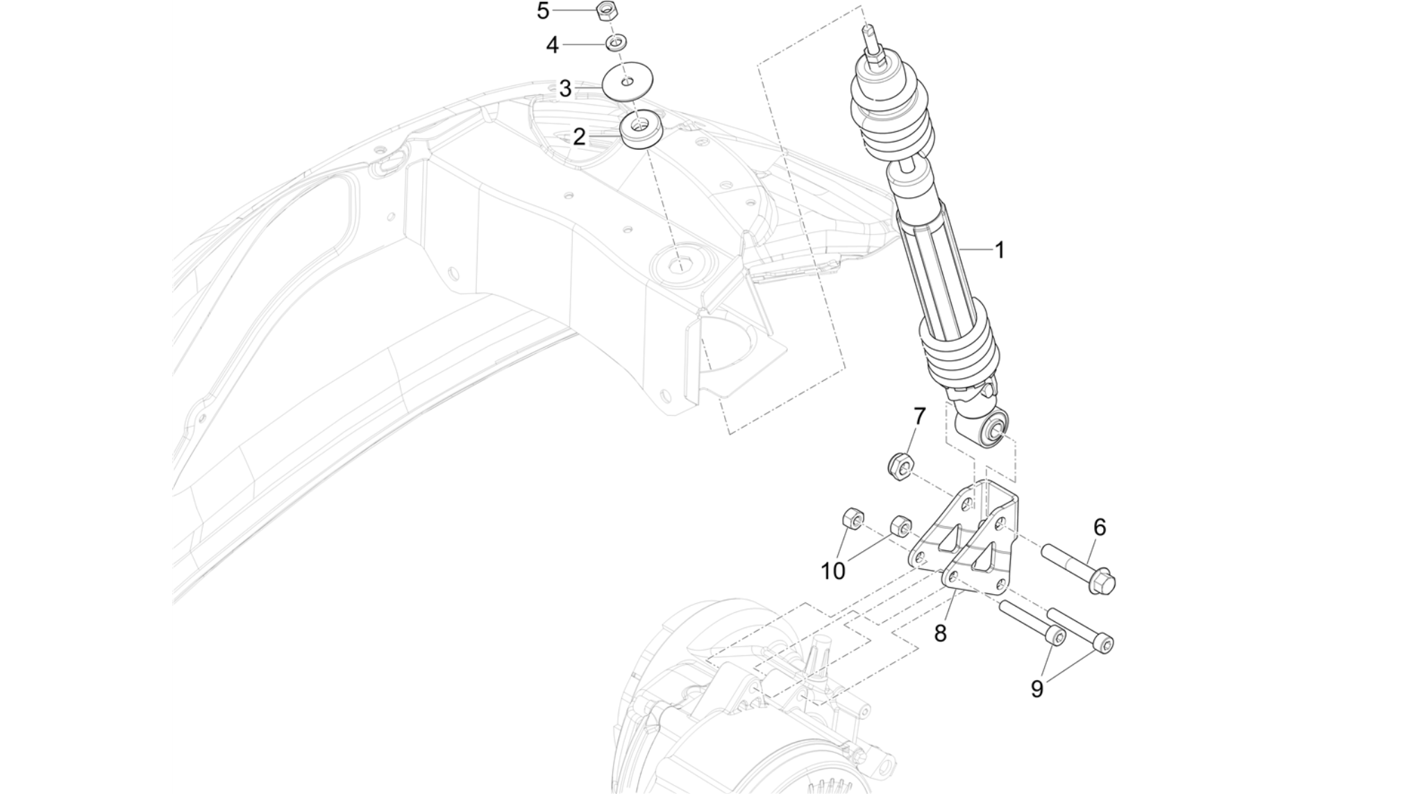 Rear suspension - Shock absorbers