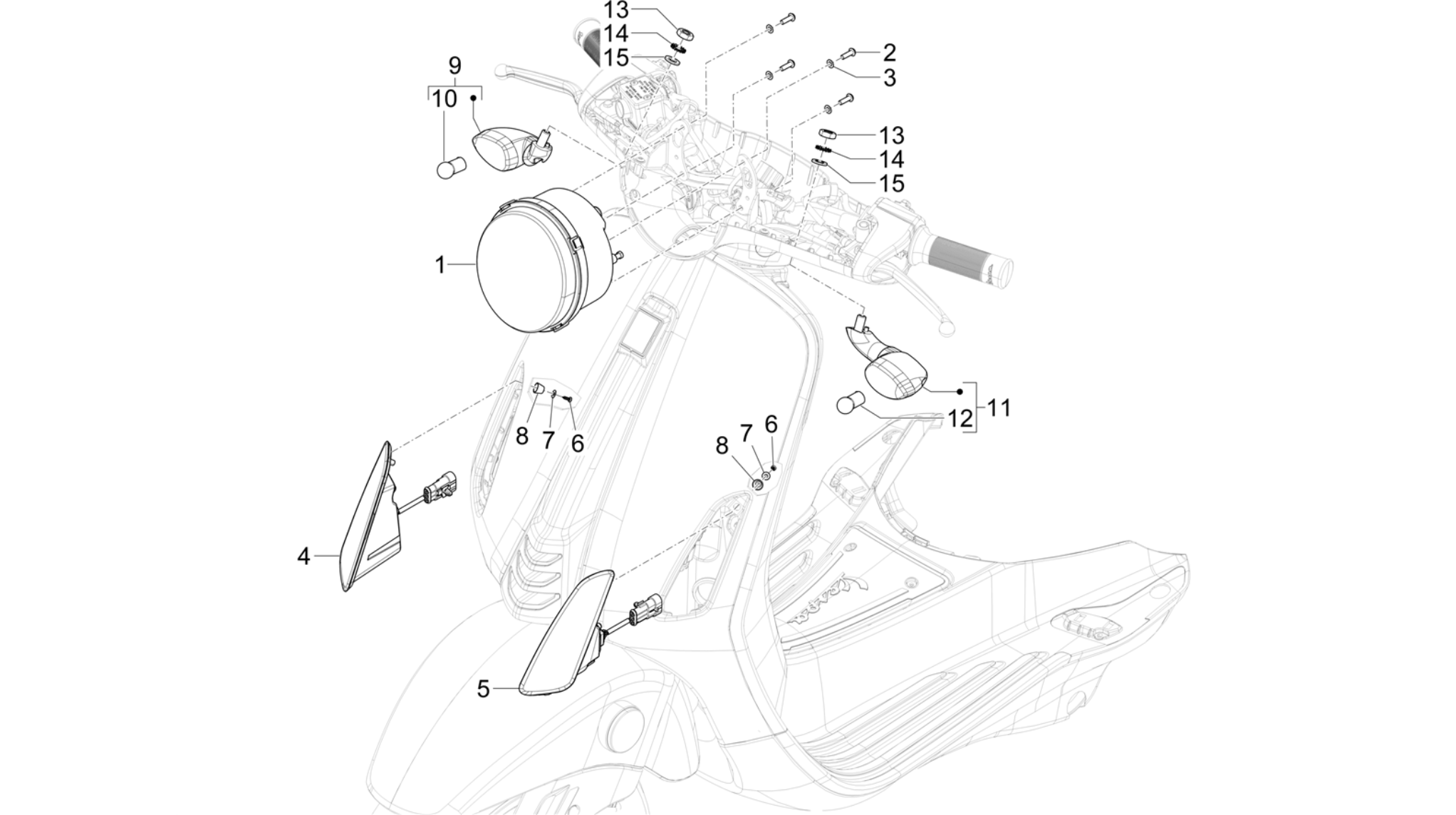 Front headlamps - Turn signal lamps