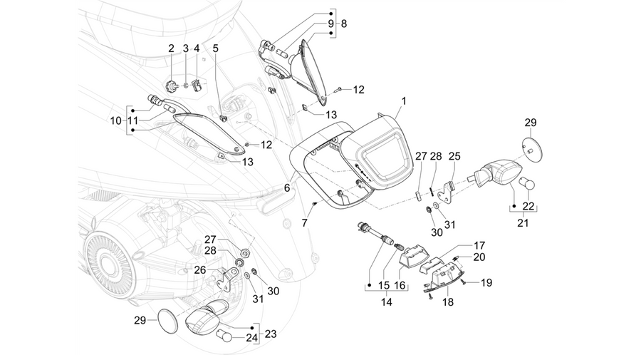 Rear headlamps - Turn signal lamps