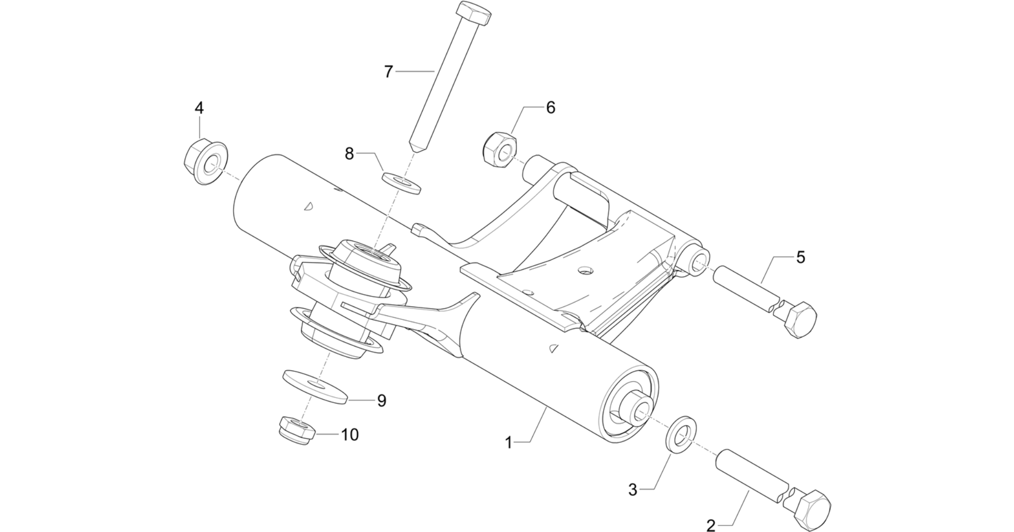 Swinging arm